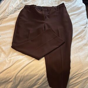 Brown express editor straight ankle trouser pants size 14 R